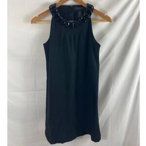 Context Petite beaded Neck Sleeveless Sheath Dress Small P